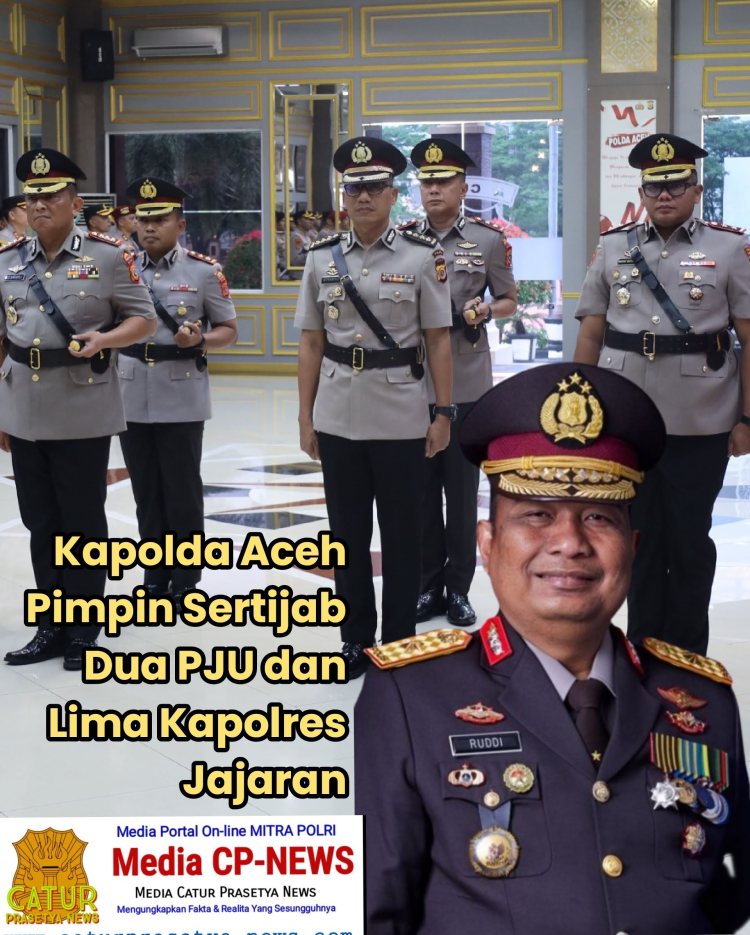Kapolda Aceh Pimpin Sertijab Dua PJU dan Lima Kapolres&nbsp;Jajaran