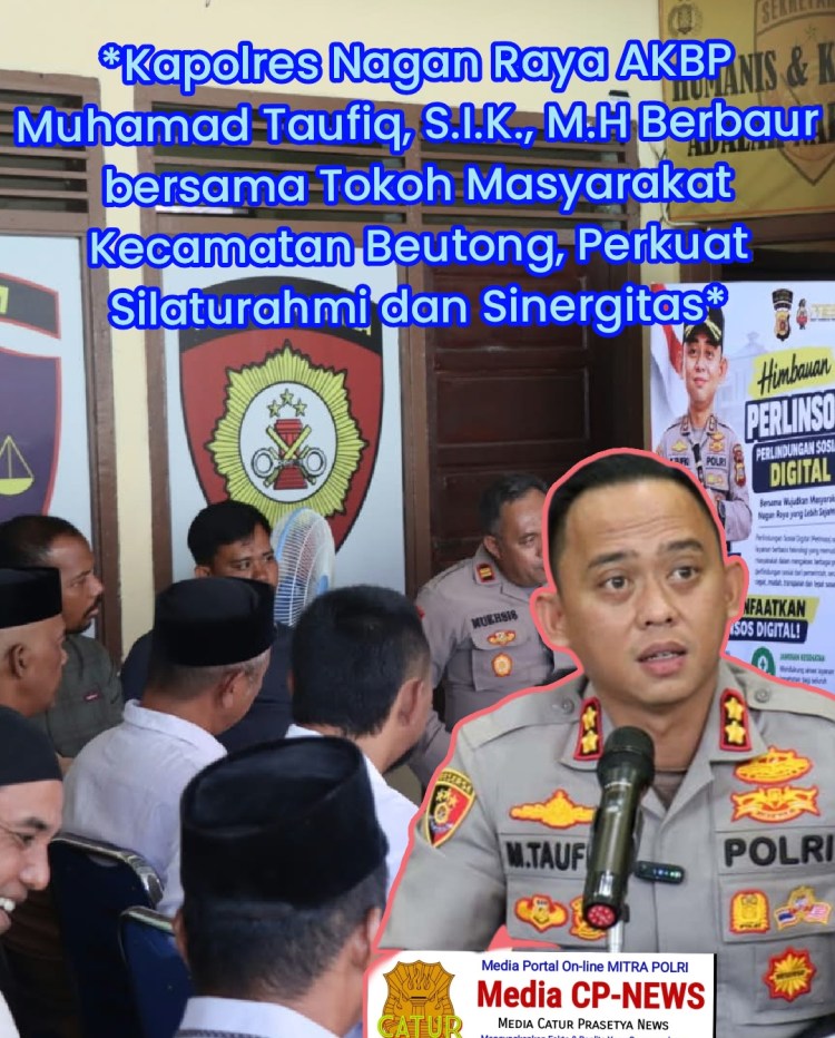 Kapolres Nagan Raya AKBP Muhamad Taufiq, S.I.K., M.H Berbaur bersama Tokoh Masyarakat Kecamatan Beutong, Perkuat Silaturahmi dan&nbsp;Sinergitas